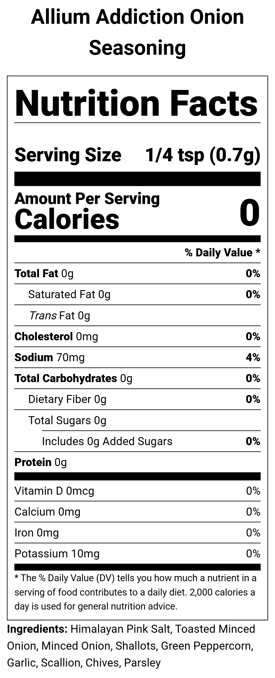 Allium Addiction Onion Seasoning