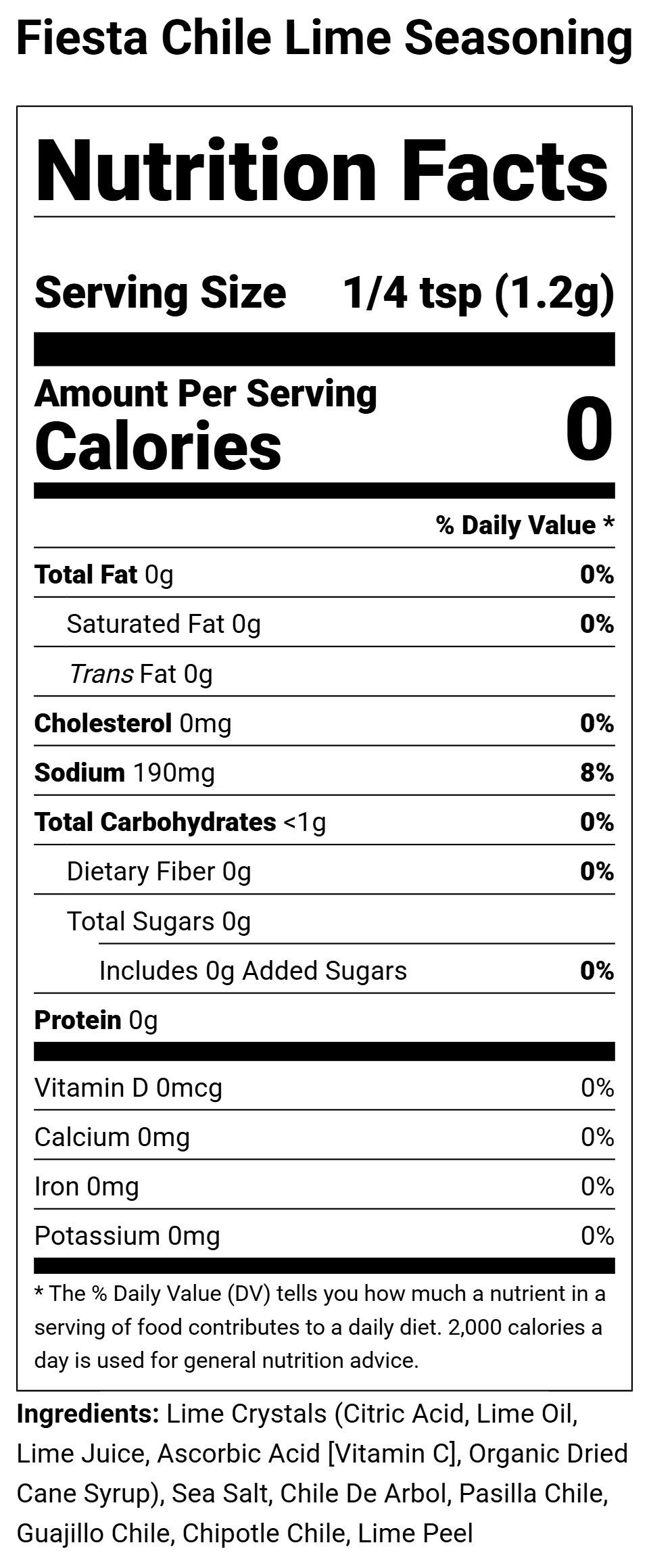 Fiesta Chile Lime Seasoning