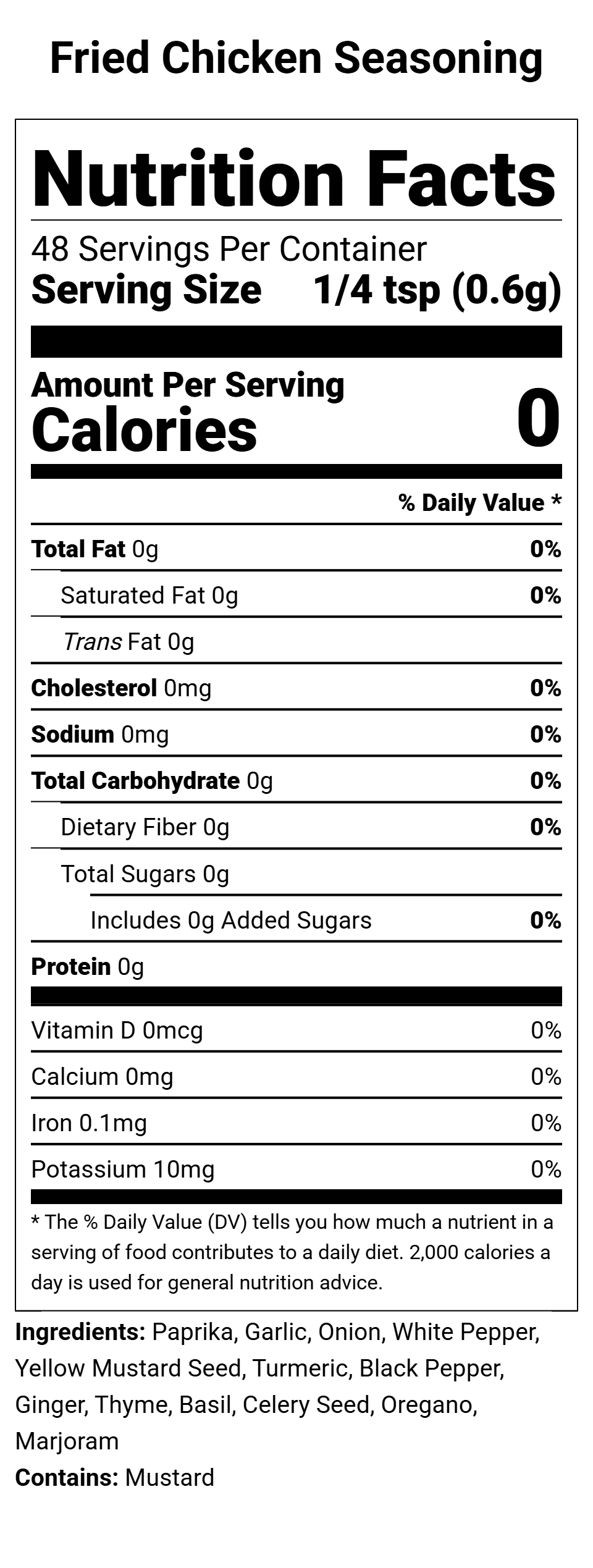 Fried Chicken Seasoning