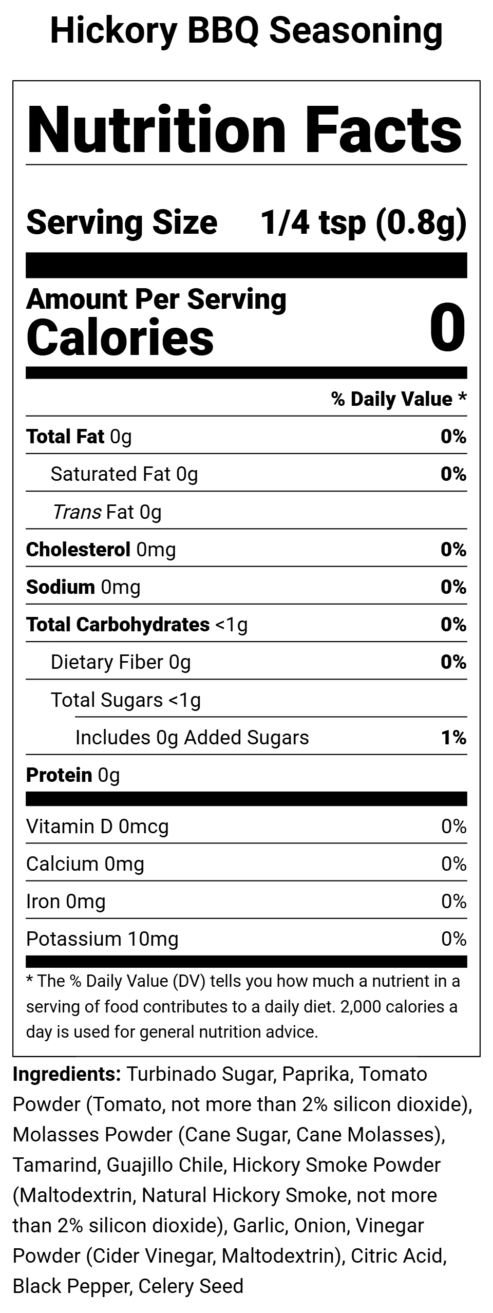Hickory BBQ Seasoning