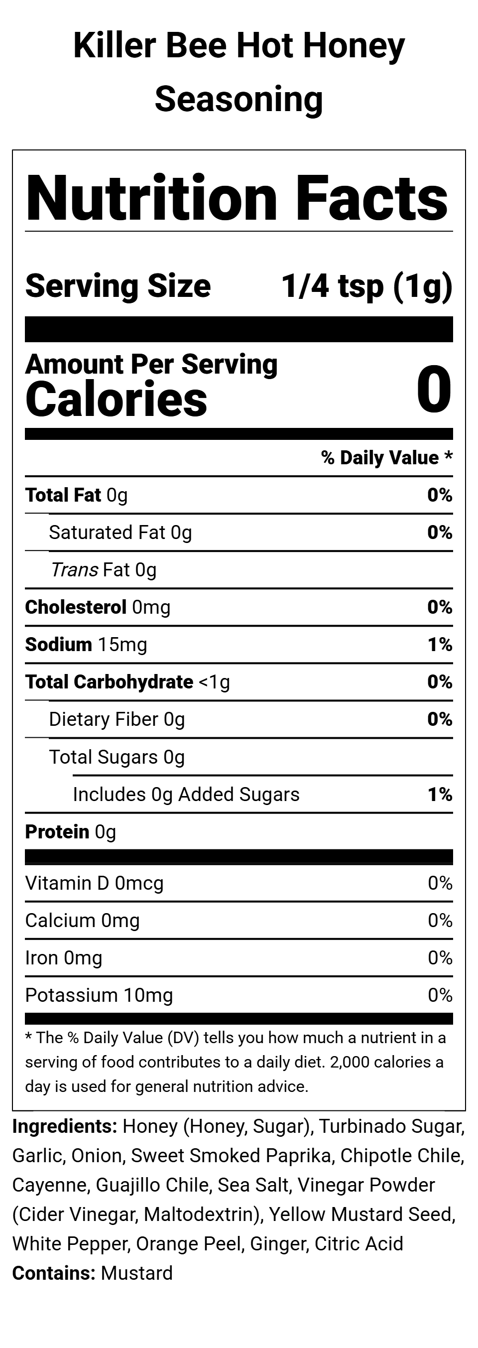 Killer Bee Hot Honey Seasoning