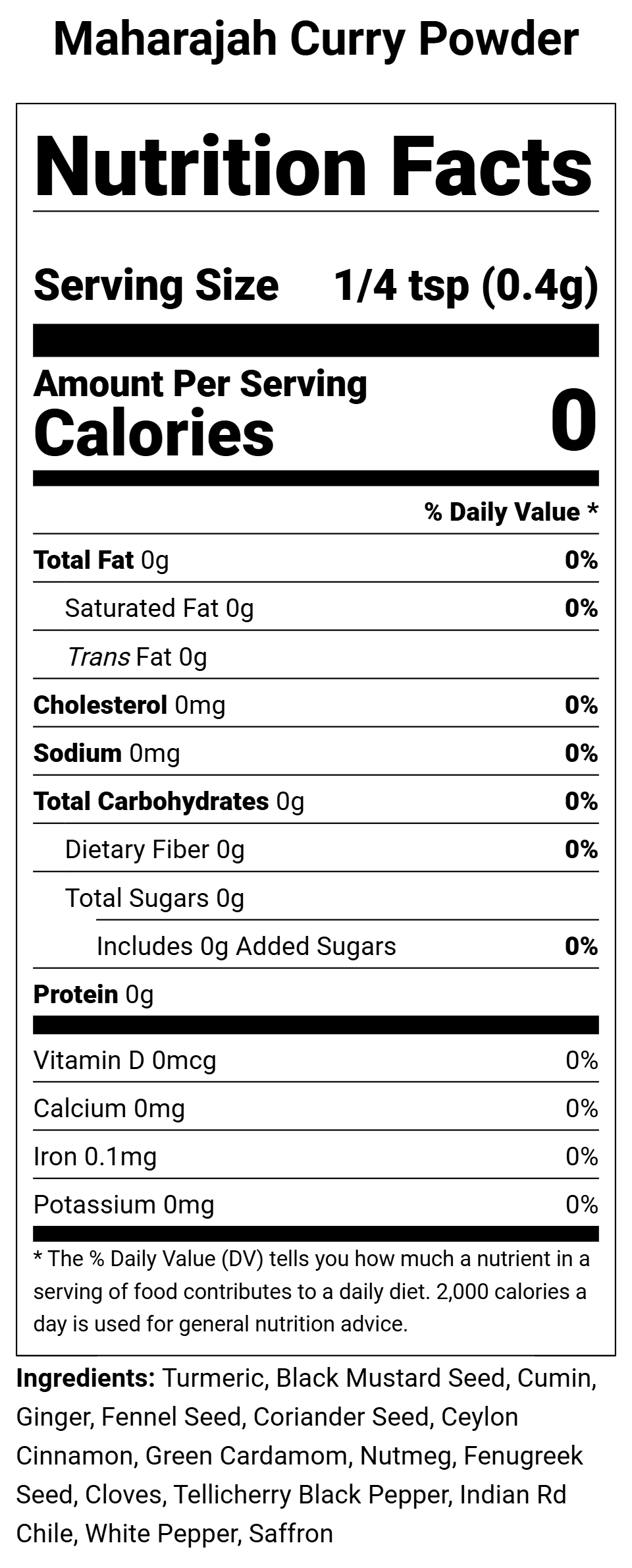 Maharajah Curry Powder