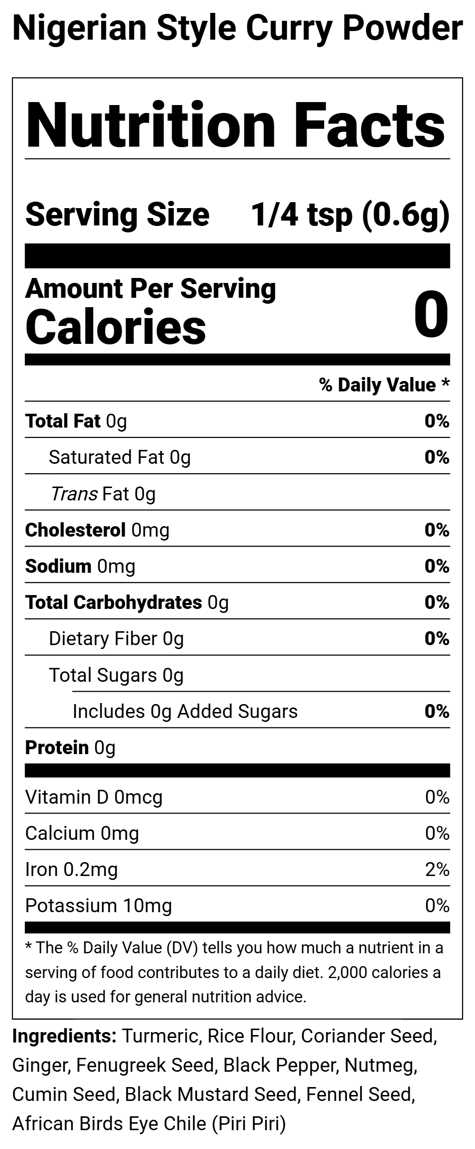 Nigerian Style Curry Powder