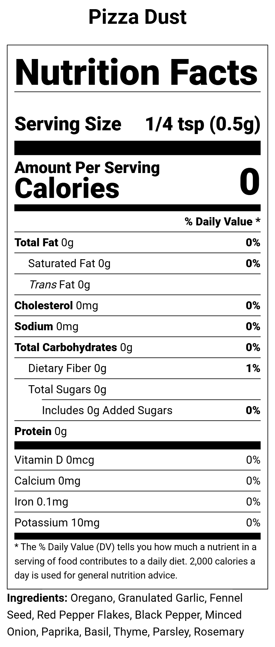 Pizza Dust