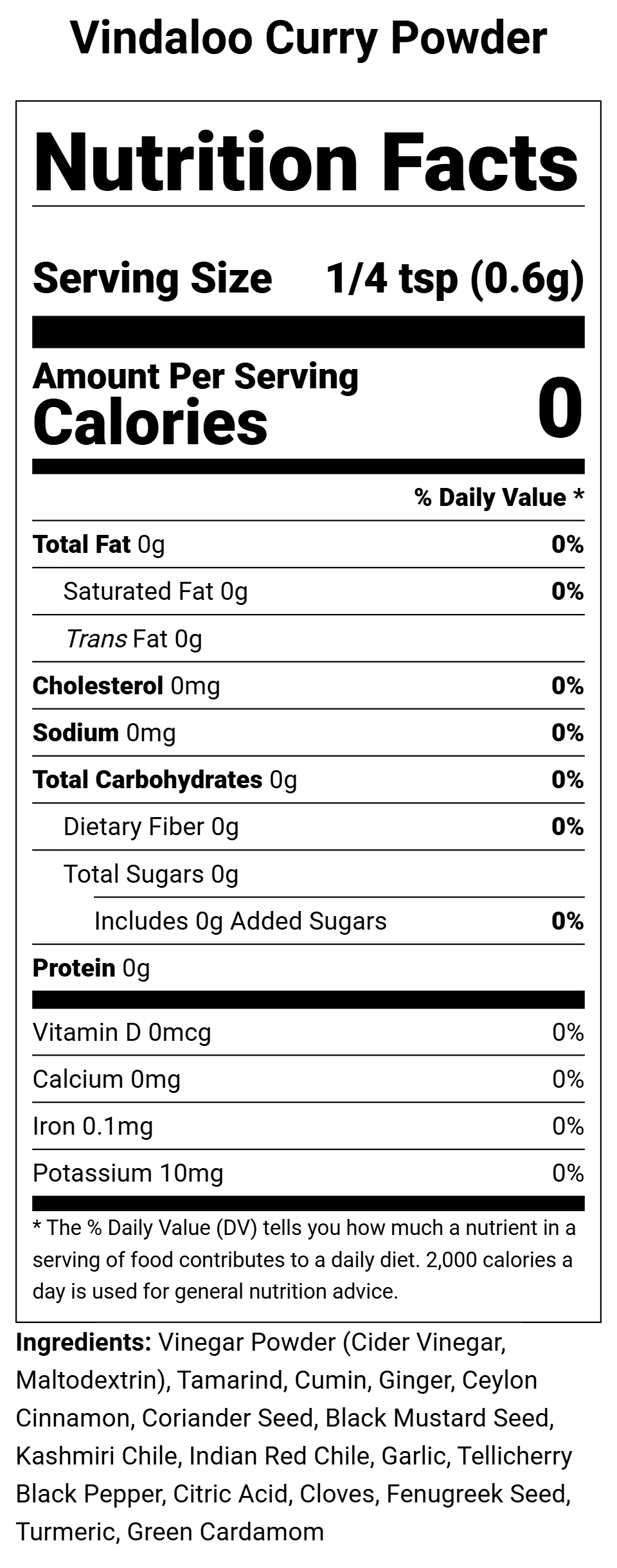 Vindaloo Curry Powder
