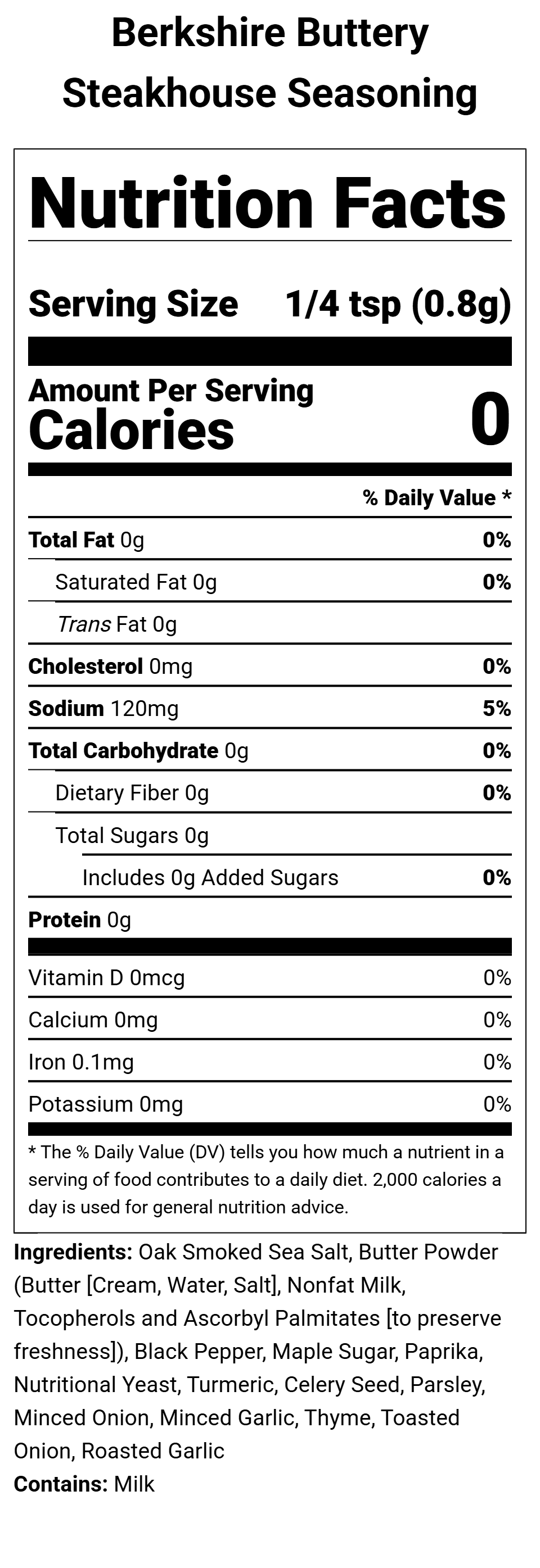 Berkshire Buttery Steakhouse Seasoning