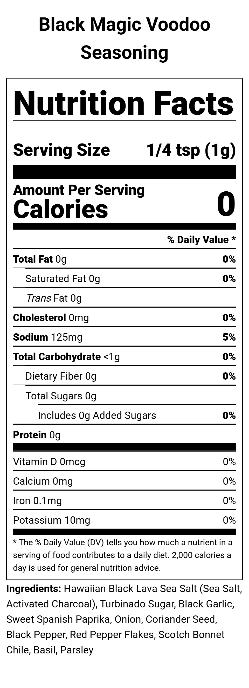 Black Magic Voodoo Seasoning