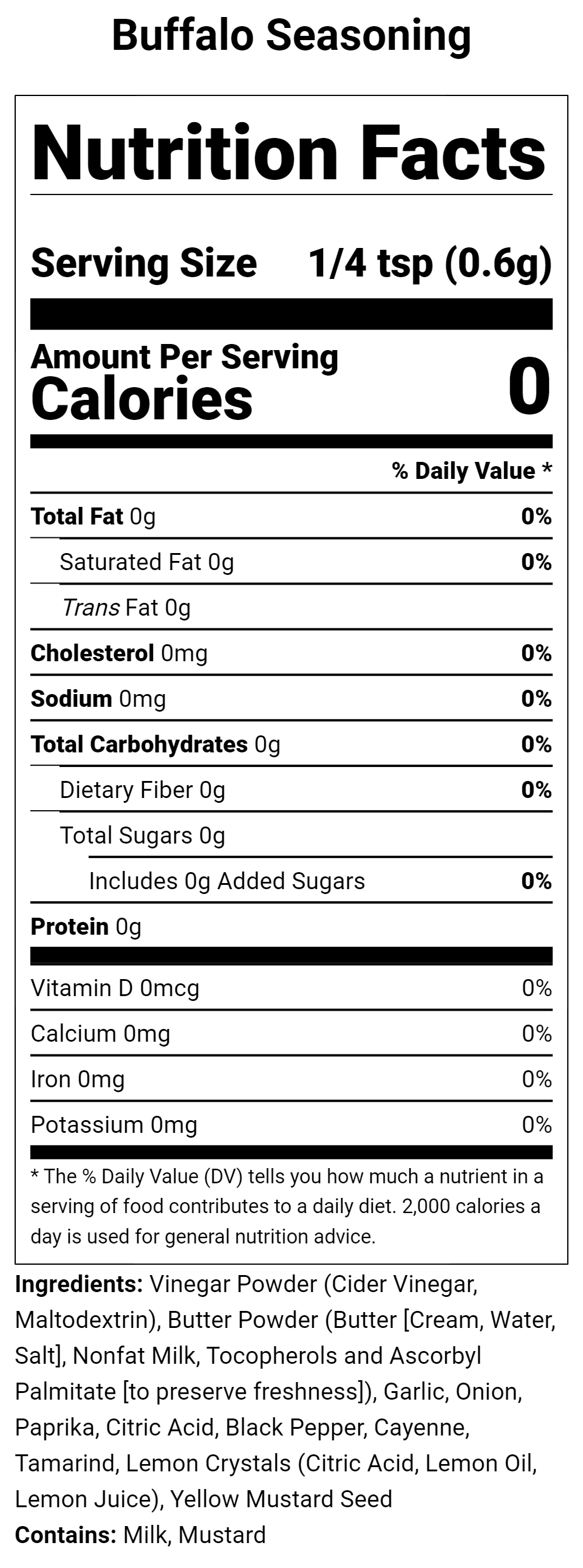 Buffalo Seasoning