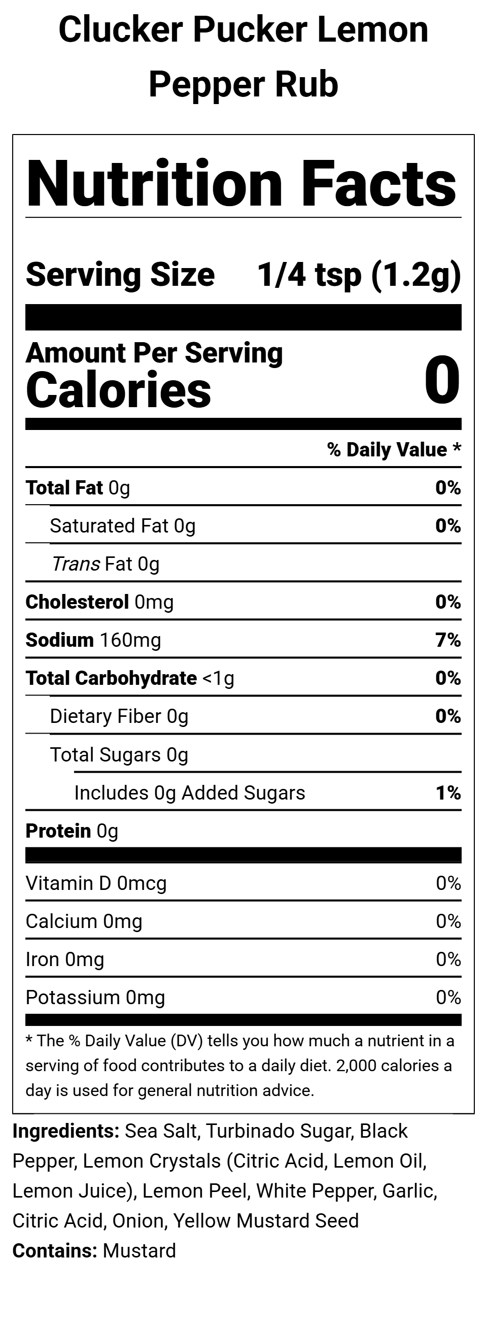 Clucker Pucker Lemon Pepper Rub
