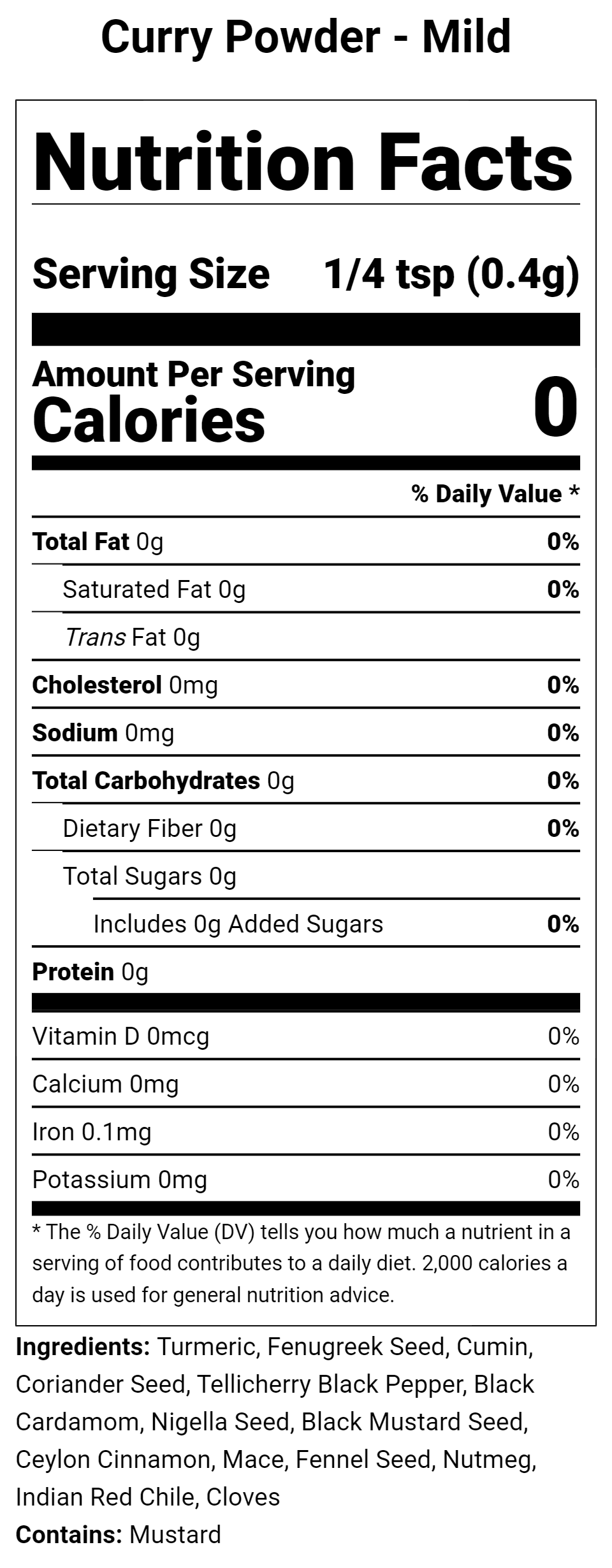 Curry Powder - Mild