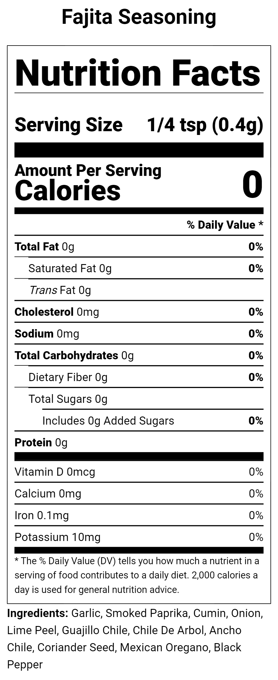 Fajita Seasoning